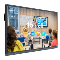 Tableau interactif numérique 4K de 65/75/86 pouces, Android/Windows, pour l'école, montage mural, tableau intelligent avec logiciel de tableau blanc intégré, EDLA