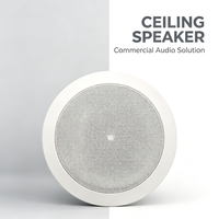Haut-parleur de plafond encastré à faible distorsion, son clair, 30W, 92dB, woofer/tweeter 5 pouces, pour usage commercial intérieur, enceinte PA