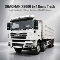 Camion benne d'occasion SHACMAN X3000 6x4 poids lourd avec moteur diesel Weichai Euro 2 pour le transport minier et de chantier