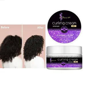 Arganrro Private Label Africano Papaya Creme Solução Ondulação Cachos de Cabelo Para Cabelos Secos E Danificados