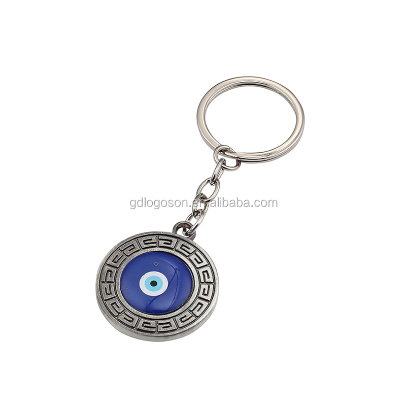 4 Portachiavi Con Occhio Del Malocchio Blu - Portafortuna Fatto A Mano In Vetro - Amuleto Per Chiavi Auto, Borsa O Zaino