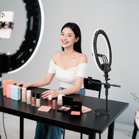DENGWEI 40W Anneau lumineux LED professionnel de 18 pouces pour Photoshoot TikTok YouTube Maquillage de beauté-Éclairage photographique