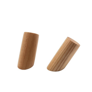Crochets muraux en bois massif, ronds, diamètre 3 cm, hauteur 4, 7, 10 cm, type à insertion par boulon, pour le rangement des vêtements derrière les portes ou sur les murs - Product Image 5
