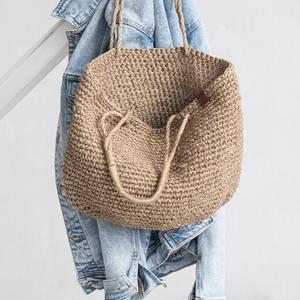 Bolso de hombro de yute de ganchillo Romar/bolso de mano/bolso de compras bolsas de Yute natural hechas en Vietnam - Product Image 1