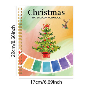 <span class=keywords><strong>Libro</strong></span> <span class=keywords><strong>de</strong></span> Acuarelas Bestseller Transfronterizo - Cuaderno <span class=keywords><strong>de</strong></span> Coloreo Especializado con Motivos Florales y <span class=keywords><strong>de</strong></span> Aves, Encuadernación en Espiral, Regalo para Prácticas - Product Image 3