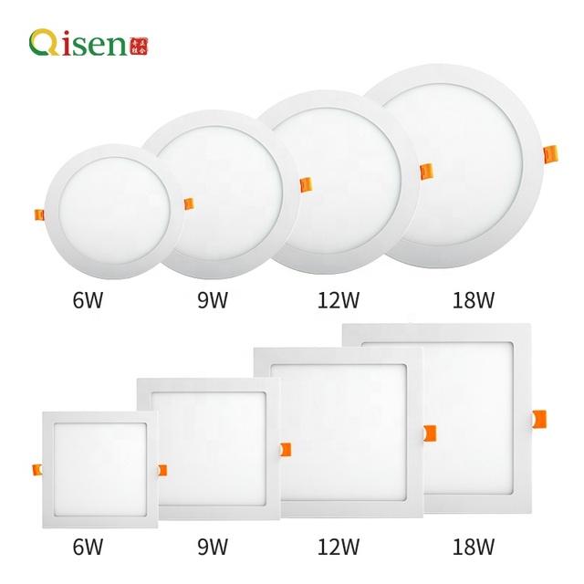 Recessed 3W 6W 9W Ceiling Lighting Surface 12W 18W 24W LED Panel Light Round Square Downlight for Living Room Office