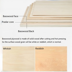 Plaques de contreplaqué de tilleul de 5 mm, alternative au contreplaqué de bouleau de la Baltique, pour la modélisation fine, grandes feuilles de bois fines de 600 mm (24x12 po) en vrac - Product Image 4