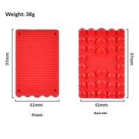Support de téléphone à ventouse en caoutchouc souple double face, antidérapant, anti-vibration, avec base rectangulaire pour bureau, mur et accessoires informatiques