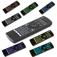 MX3 2.4G Wireless ABS Air Mouse dengan Indikator Lampu LED Mini dan Suara, 4 Tombol, Jangkauan 10-15m untuk Smart Android TV Box