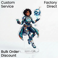 Supports en acrylique personnalisés en gros pour figurines d'anime, qualité supérieure, découpés au laser, transparents, pour cadeaux d'affaires