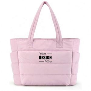 Sac fourre-tout matelassé personnalisé pour femmes - Sac fourre-tout de travail avec compartiments, sac à main matelassé pour les voyages et le bureau - Product Image 1