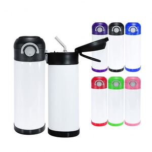 Botella de Agua Portátil con Aislamiento al Vacío de Doble Pared, Tapa de Domo de Acero Inoxidable, 350 ml, 12 oz, para Estudiantes, Sublimable - Product Image 2