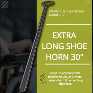 Cuerno de zapato de plástico extra largo Ayudante de personas mayores y adultos para poner botas <span class=keywords><strong>Asistente</strong></span> de zapato para niños y mujeres - Product Image 6