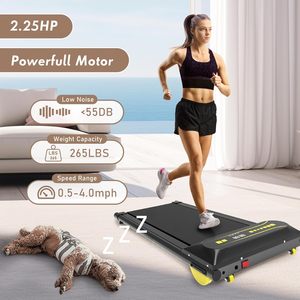Máy chạy bộ gấp gọn với động cơ mạnh mẽ, êm ái, tải trọng 265 LBS, dùng cho nhà, văn phòng, dưới bàn làm việc - Product Image 4