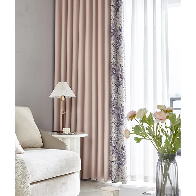 110"inch 280cm width durable cheap luxury living room blackout fabric drape curtain