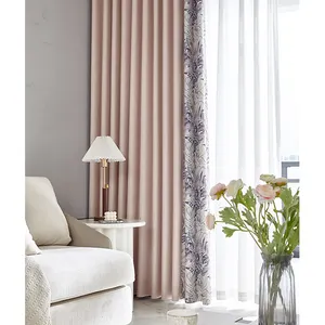 280 cm breite 110 zoll langlebige günstige luxus-blackout-stoff-vorhang für wohnzimmer vorhang