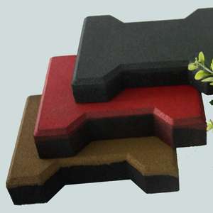 45mm d'épaisseur imbriqué extérieur chien os sol voie caoutchouc pavé carrelage pas cher gazon artificiel produit - Product Image 1