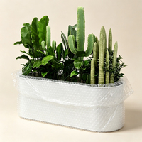 Pot de fleurs rectangulaire arrondi moderne en métal, jardinière extérieure anti-rouille avec revêtement en poudre pour projets commerciaux