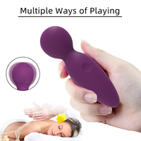 YLove Mini Vibromasseur Portable 10 Modes, Baguette de Massage AV en Silicone Souple, Dildos pour Femmes, Jouets Sexuels pour Masturbation Clitoridienne