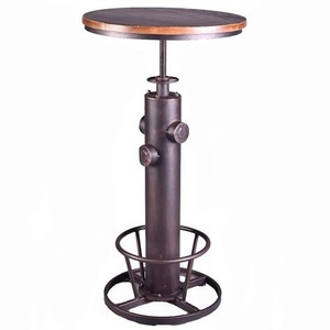 أثاث بار إبداعي قابل للتعديل من Ekintop أمريكي كلاسيكي من الخشب الصلب فن الحديد الصناعي مع طاقة الرياح - Product Image 4