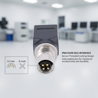 Adaptateur M12 mâle, connecteur à angle de 90 degrés, RJ45, catégorie de produits : connecteurs circulaires, connecteur