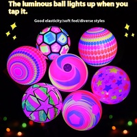 Balle Pat Infrarouge Lumineuse Sans Fil, Jouet de Sport Fitness Élastique Gonflable en Plastique, Football Basket pour Enfants, Flash Sensation Internet