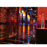 Comptoir de Bar Lumineux à LED pour Restaurant, Café, Jus, Cocktail, Discothèque et Maison, Design Industriel Commercial en Bois, Grande Vente