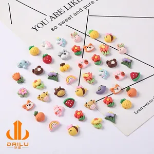 จู๋ เนลอาร์ต 100 ชิ้น อุปกรณ์ตกแต่งเล็บลายการ์ตูน เรซิ่น ไรน์สโตน และอัญมณีตกแต่ง - Product Image 5