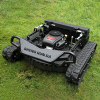 Tondeuse à gazon télécommandée à essence 22HP, coupe-herbe sur chenilles 900mm pour pentes raides, vergers et terrains accidentés