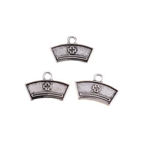 Weny, 30 piezas por paquete, accesorio colgante de gorro de enfermera retro en aleación galvanizada con efecto desgastado - Product Image 5