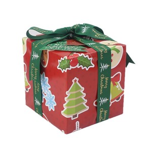 Papier cadeau de Noël rouge et vert, motif dessin animé, pour emballage artisanal de fêtes 7552 - Product Image 5