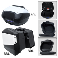 Barre de protection de moto XL750 à trois boîtes, compatible tout-terrain, avec boîte latérale arrière pour accessoires de modification Honda XL750 Transalp