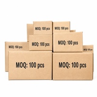 Boîte en carton ondulé personnalisée avec logo imprimé, carton à fentes standard RSC, faible MOQ, livraison express par courrier, boîte d'expédition et d'envoi