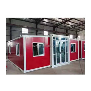 Archi Yourt Maison en conteneur modulaire préfabriquée en bois à deux étages avec emballage plat Maisons en conteneur extensible avec terrasses à toit plat - Product Image 2