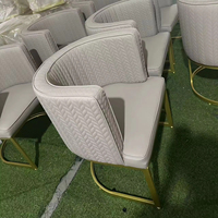 Chaise de manucure moderne en cuir PU beige 2024 pour salon de beauté, chaise de salle à manger, usage commercial, 10 ans d'utilisation