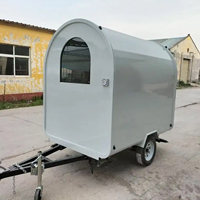 Remorque alimentaire mobile entièrement équipée pour glaces, crêpes, gaufres, pizzas, hot-dogs, cuisine en acier inoxydable avec chauffage, personnalisable