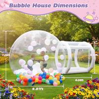Tente à bulles gonflable pour fête de bébé en plein air avec pompe à air électrique, matériau PVC de haute qualité, à vendre