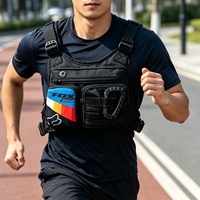 Sac de poitrine tactique transfrontalier en Oxford avec doublure en polyester, léger et hydrofuge, pour la randonnée, les voyages, le cyclisme et les sports masculins