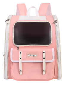 <b>Pet</b> Backpack <b>Carrier</b> Solid Color Oxford Material Zipper Closure Breathable Design for Cats - Product Image 3