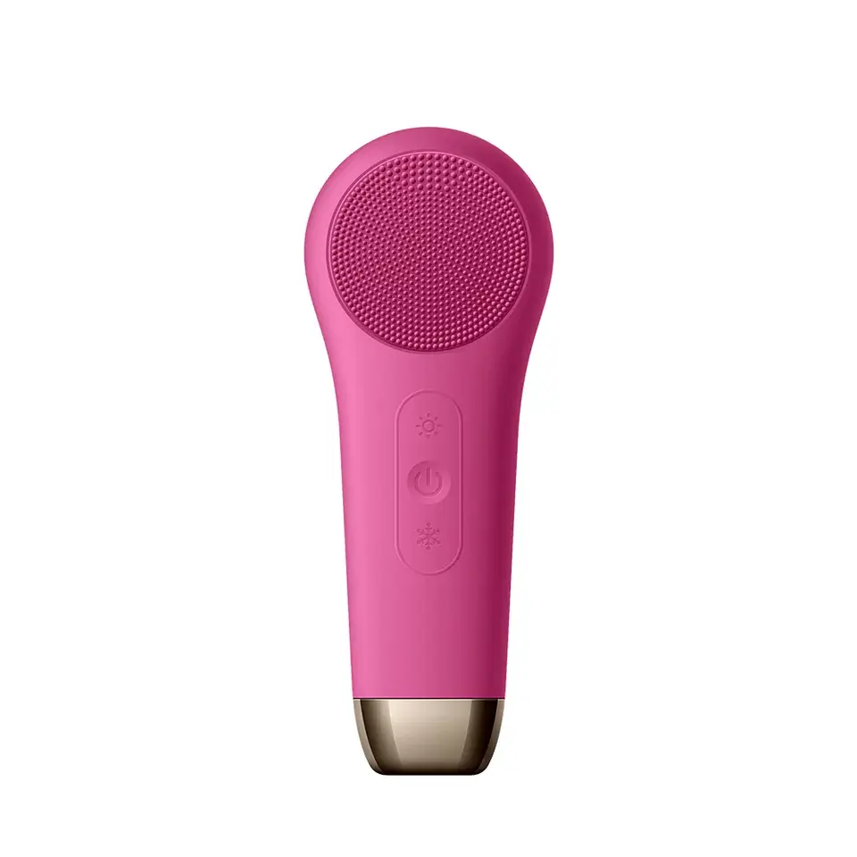 Brosse de nettoyage du visage en silicone à usage domestique avec compresse chaude et froide imperméable à l'eau pour nettoyer les pores profonds appareil de beauté anti-âge pour le visage