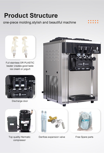 20-28l/h 3 hương vị Máy làm kem mềm thương mại mềm phục vụ máy làm kem - Product Image 5