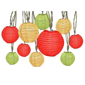 IP65 Plastic Coastal Lantern <b>String</b> Light AC Powered Warm Glow 6ft Decor for Patio <b>Garden</b> Bedroom Holiday - Product Image 1