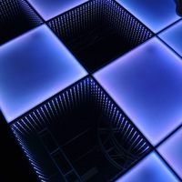 Lumière de sol LED RGB trois-en-un pour carrelage, indice de protection IP55, télécommande DMX512, résistante à la pluie, en verre trempé, pour piste de danse extérieure