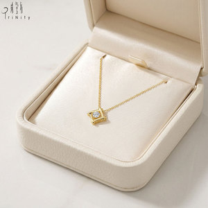Popular Wholesale Manufacturer Export Link Chain <b>Pendant</b> Necklace Fine Jewelry 18K <b>Solid</b> <b>Gold</b> Natural Diamonds <b>Pendant</b> Necklace - Product Image 1