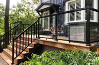Système de balustrade en aluminium de qualité supérieure avec surface thermolaquée pour les projets de protection et de sécurité des balcons résidentiels