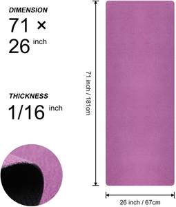 यात्रा योग चटाई-Foldable 1/16 इंच पतली गर्म योग चटाई गैर पर्ची पसीना शोषक फिटनेस और व्यायाम चटाई के लिए योग - Product Image 3