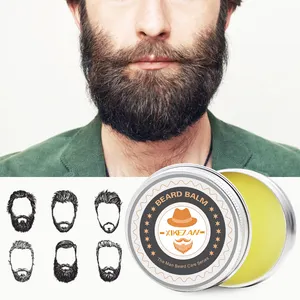 Conjunto de bálsamo para el crecimiento de la barba para hombre, aceite de argán orgánico, logotipo personalizado, marca privada, fabricante moderno