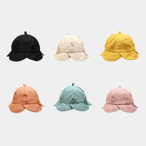 Chapeaux de paille décontractés avec bordure de pêcheur colorée et motif rayé, chapeaux seau brodés à la main - Product Image 2