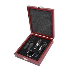 Bộ Mở Nắp Chai Rượu Vang Phổ Biến Nhất Hộp Gỗ 4 Món Phụ Kiện Hộp Quà Tặng Rượu Vang Với Phụ Kiện Rượu Vang Bộ Quà Tặng Mở Nút Chai - Product Image 4