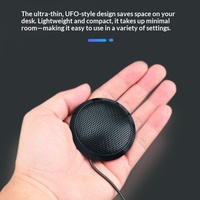 Microphone de conférence omnidirectionnel filaire pour le gaming, le streaming en direct, les cours en ligne, l'enregistrement mobile, avec prise USB et jack 3,5 mm en option